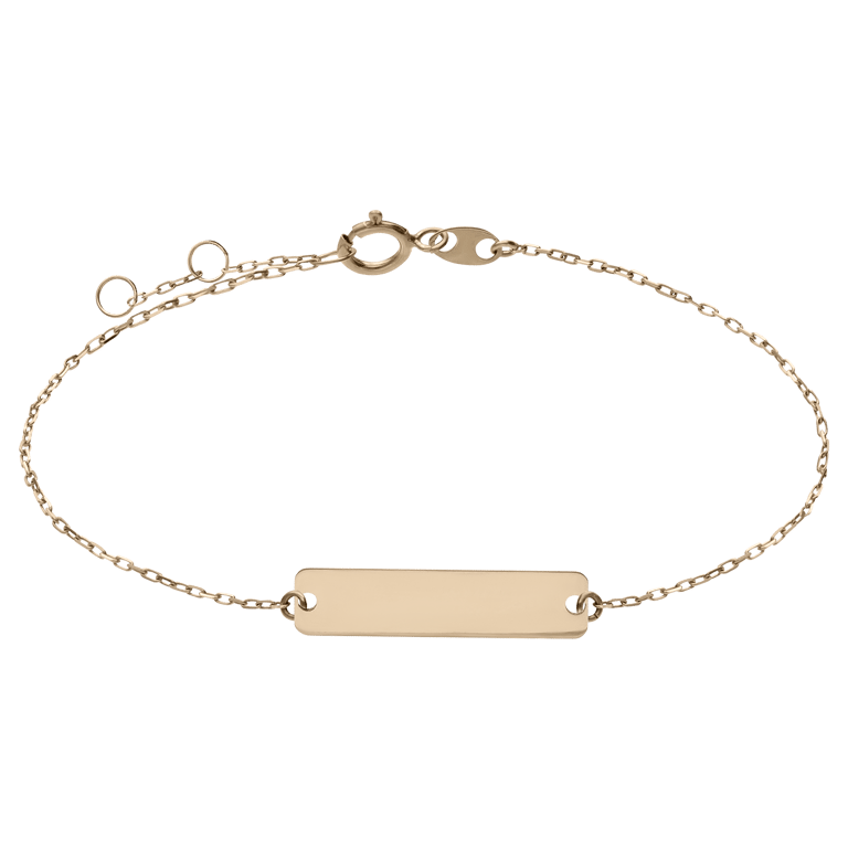 14 karaat geelgouden plaatarmband voor dames