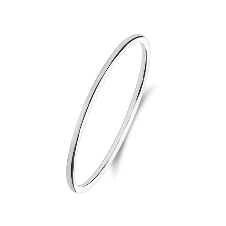 14 Karat Weißgoldring klein