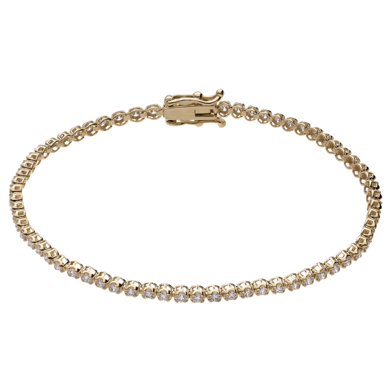 14 karaat geelgouden tennisarmband met 65 labgrown diamanten voor dames