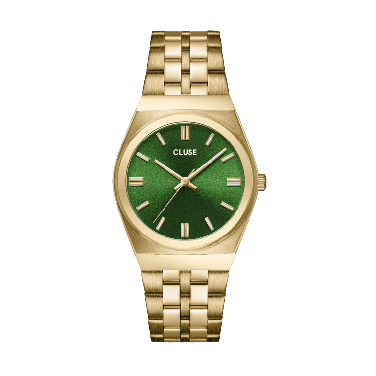 CLUSE - Retro 70s horloge goudkleurig stainless steel