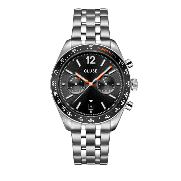 CLUSE – Aravis Uhr aus silberfarbenem Stahl