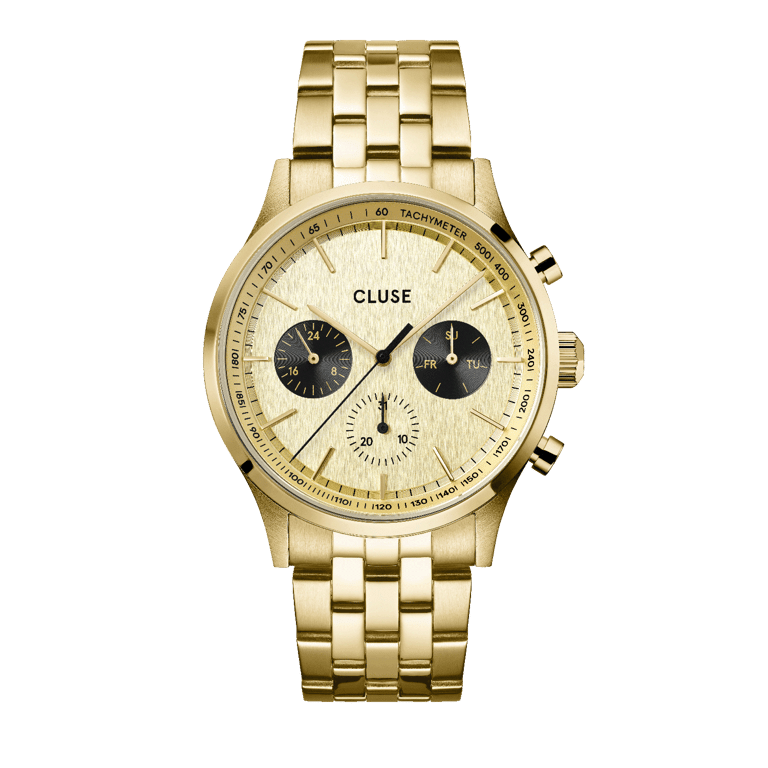 CLUSE – Antheor Uhr aus goldfarbenem Stahl