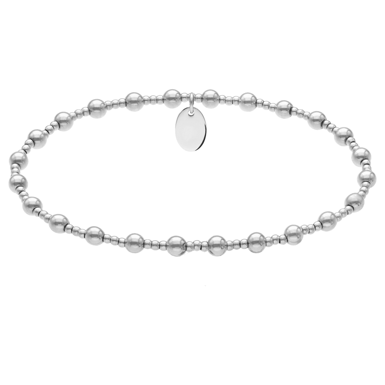 Stainless steel kralenarmband voor dames