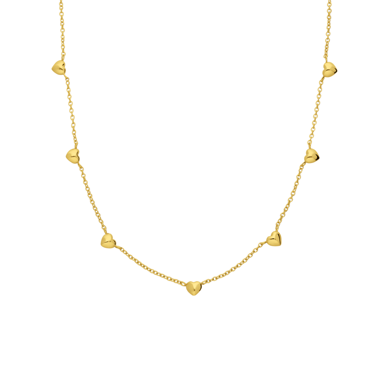 Zilveren goldplated ketting met hanger voor dames