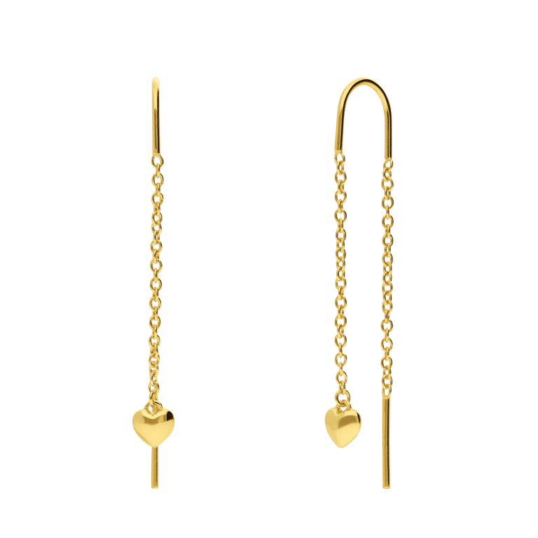 Silberne goldbeschichtete Ohrhänger für Damen