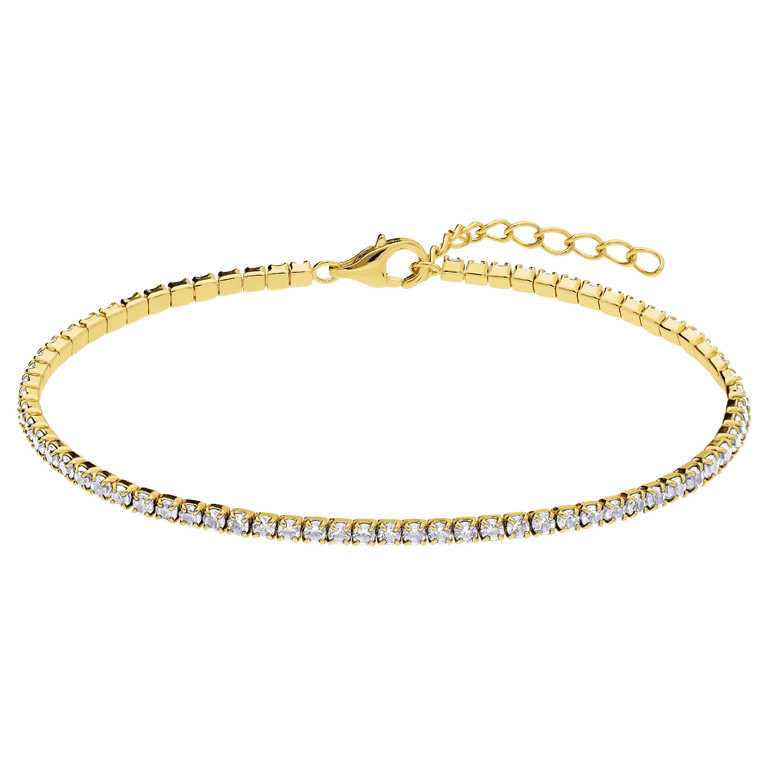 Silbernes, vergoldetes Tennisarmband