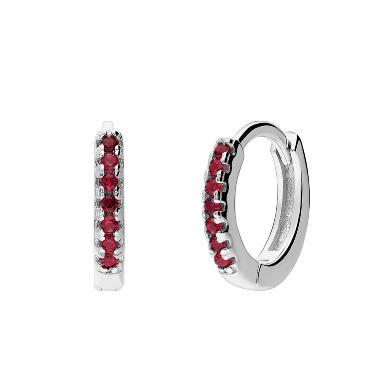 Zilveren oorringen 12mm met zirkonia