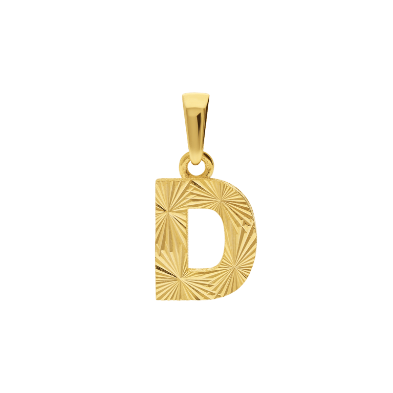 14 Karat Gelbgold Buchstabenanhänger für Damen