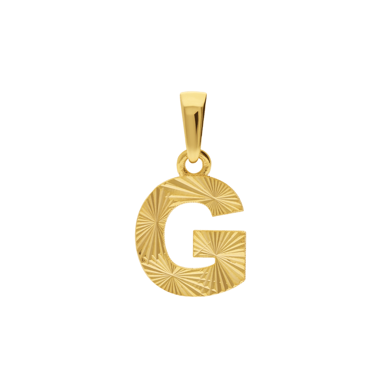 14 karaat geelgouden letterhanger voor dames