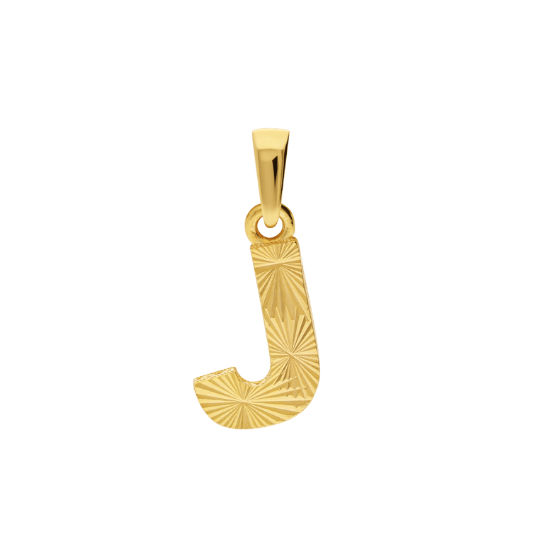 14 karaat geelgouden letter hanger voor dames