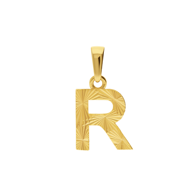 14 karaat geelgouden letterhanger voor dames