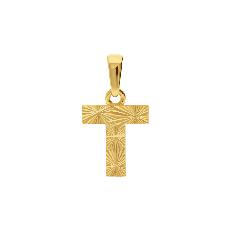 14 karaat geelgouden letterhanger voor dames