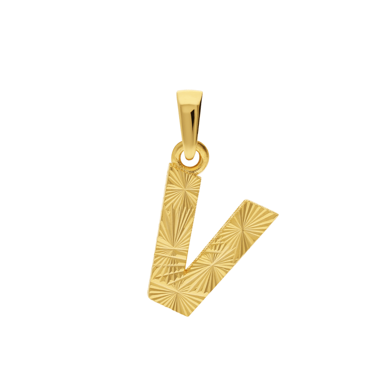 14 Karat Gelbgold Buchstabenanhänger für Damen