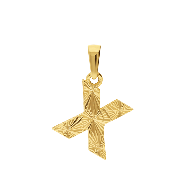 14 karaat geelgouden letterhanger voor dames