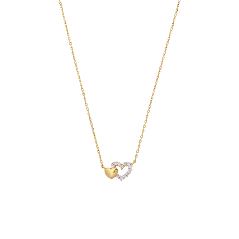 Zilveren ketting met hanger met zirkonia voor dames