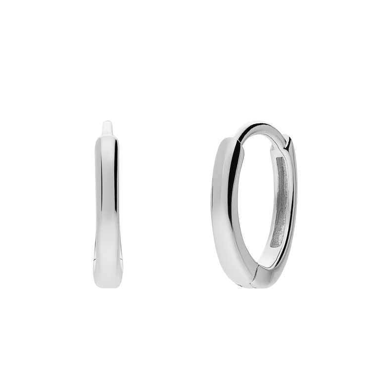 Silberne Creolen 12 mm für Damen
