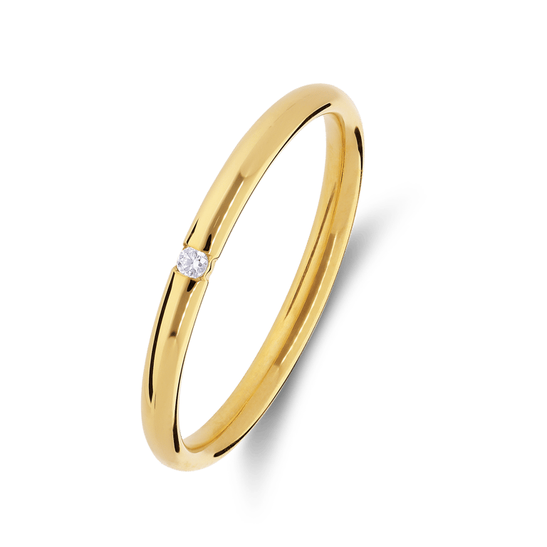 14 karaat geelgouden trouwringen Magnolia H246