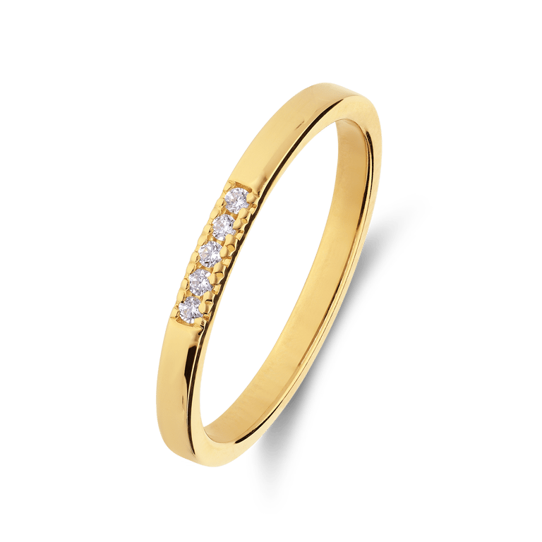 9 karaat trouwring Tulp H248