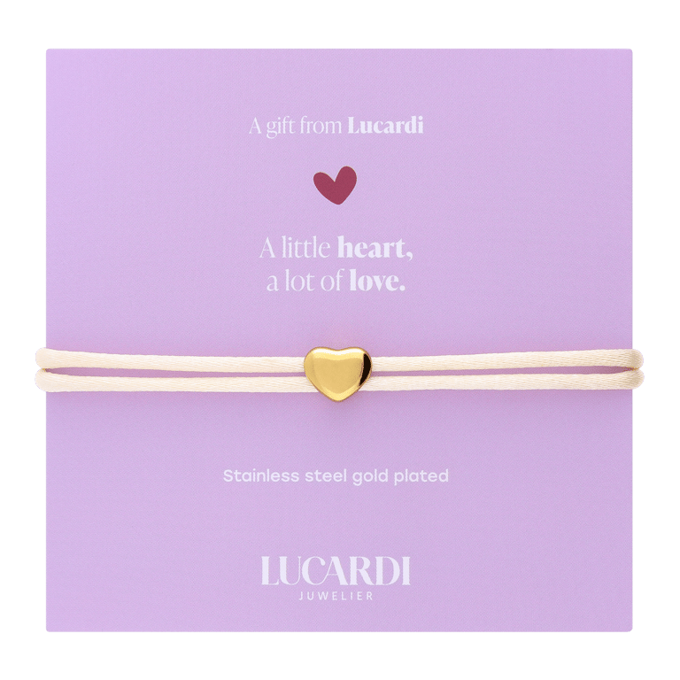Stainless steel koordarmband hart voor dames