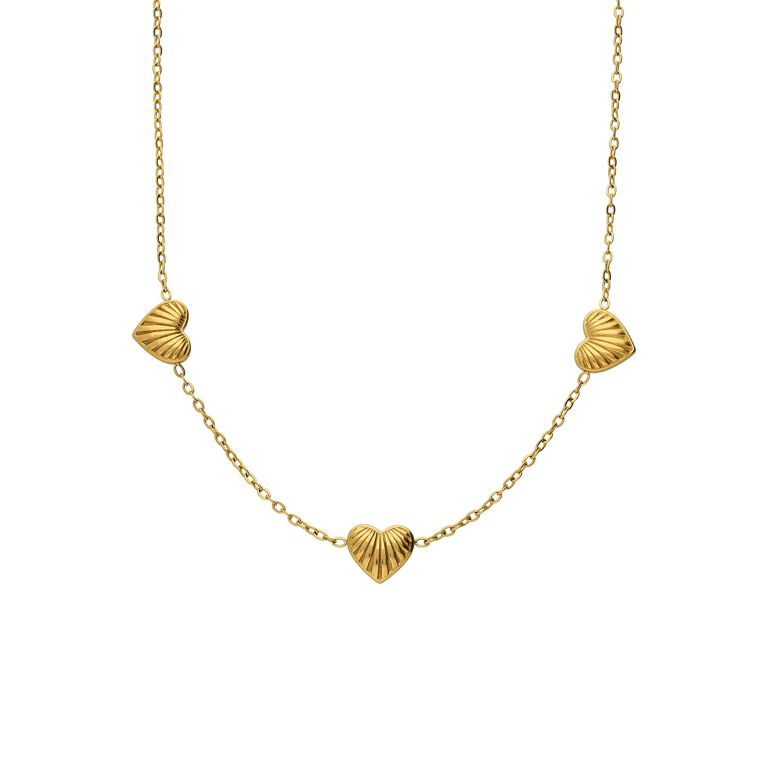 Stainless steel goldplated ketting harten