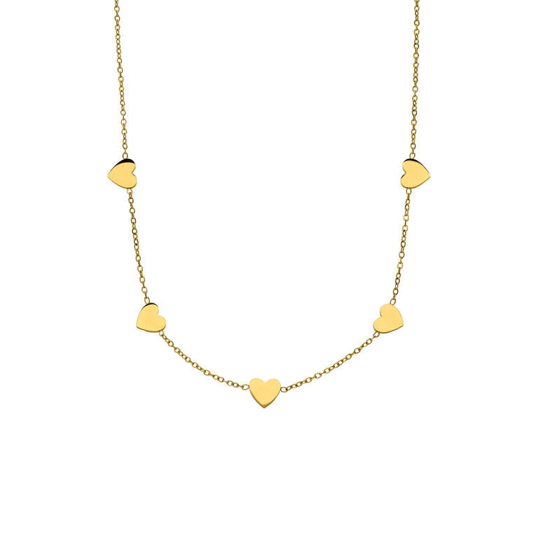 Stainless steel goldplated ketting harten