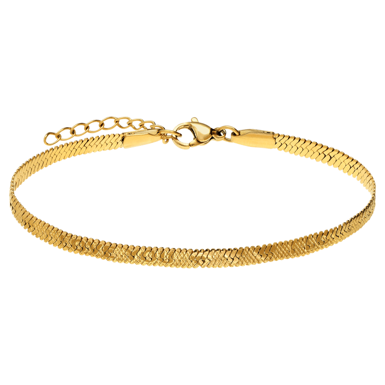 Stainless steel goldplated armband I LOVE YOU