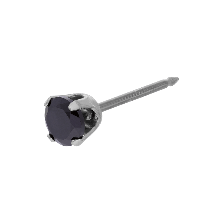 Studex stalen schietoorbel met zwart zirkonia 4mm 114