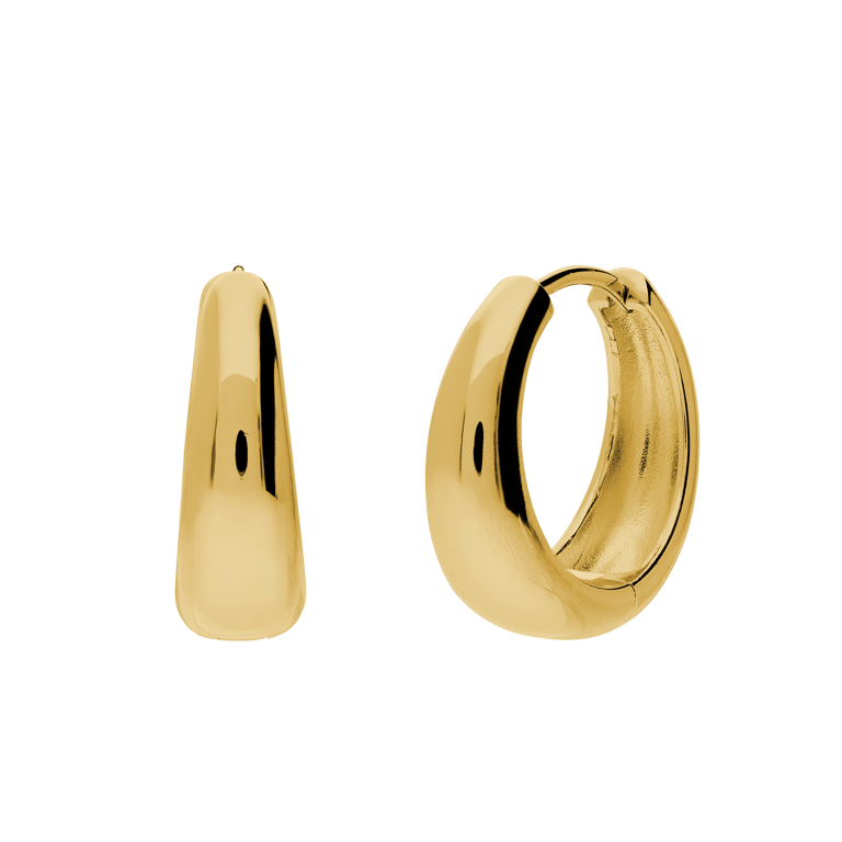 Zilveren goldplated oorringen voor dames