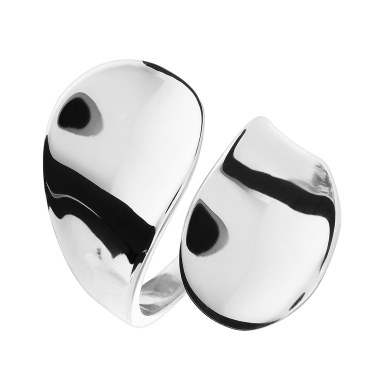 Silberner breiter Ring für Damen