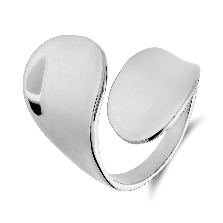 Zilveren ring bold voor dames