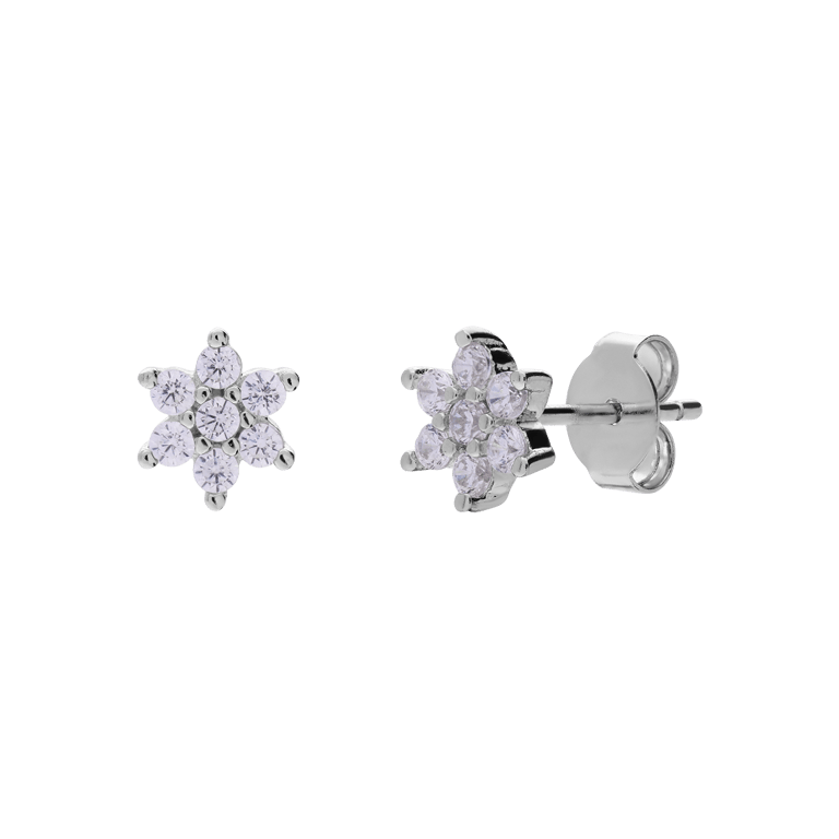 Zilveren oorknoppen met zirkonia voor dames