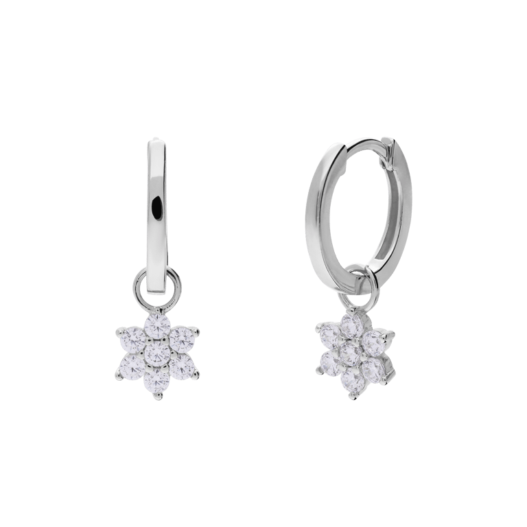 Zilveren oorringen met zirkonia voor dames