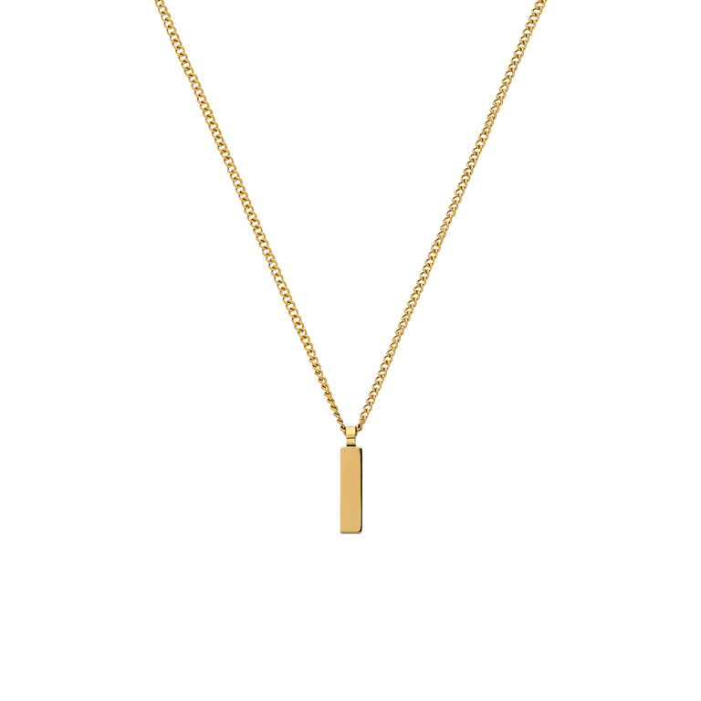 Stahlkette mit Goldbeschichtung und Anhänger für Damen