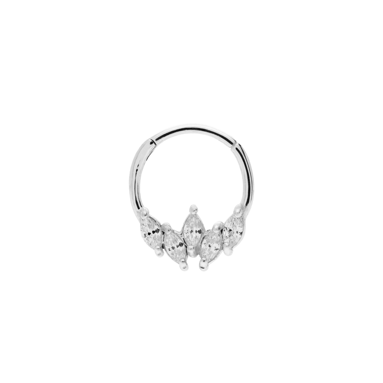 Stahl-Helixpiercing mit Zirkonia