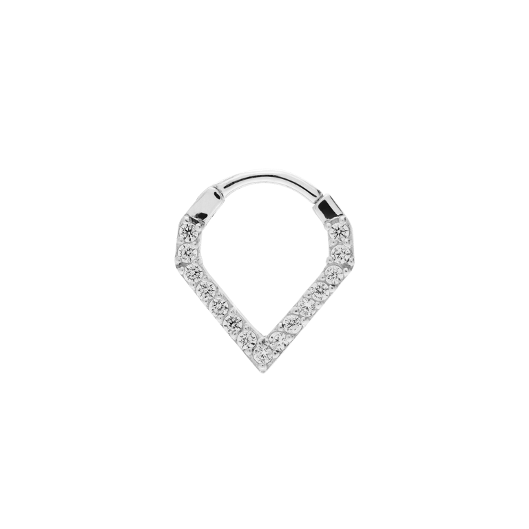 Stahl-Helixpiercing mit Zirkonia