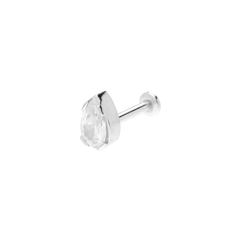 Stahl-Helixpiercing mit Zirkonia