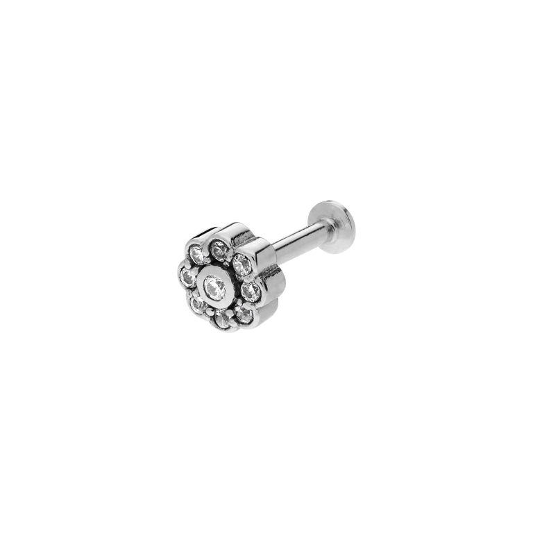 Stahl-Helixpiercing mit Zirkonia