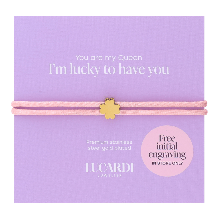 Edelstahl Damenarmband mit Kleeblatt