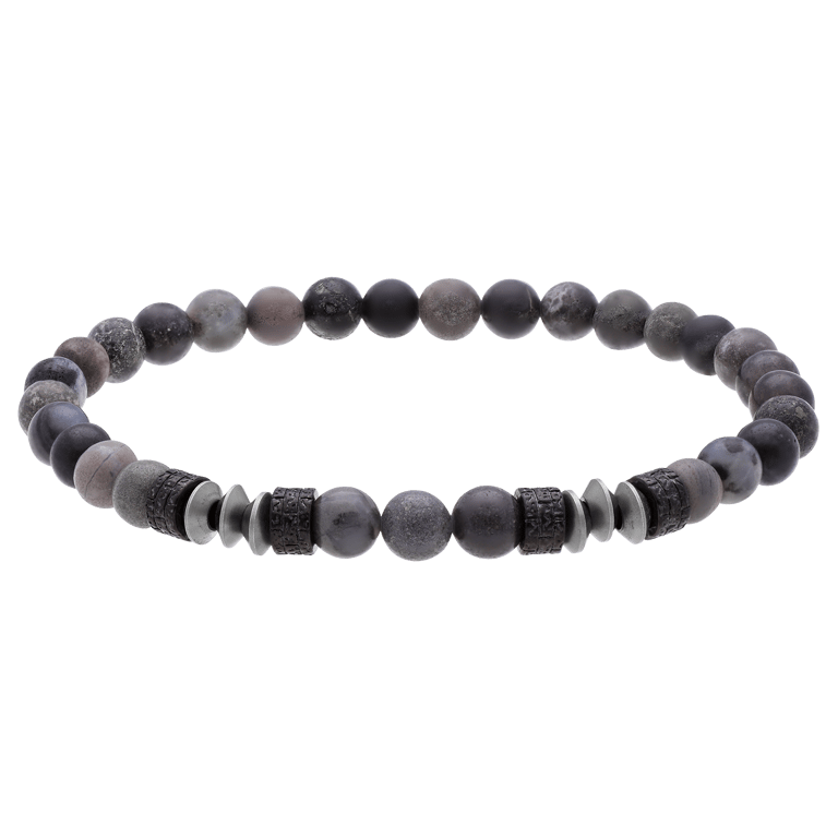 Stainless steel heren kralenarmband