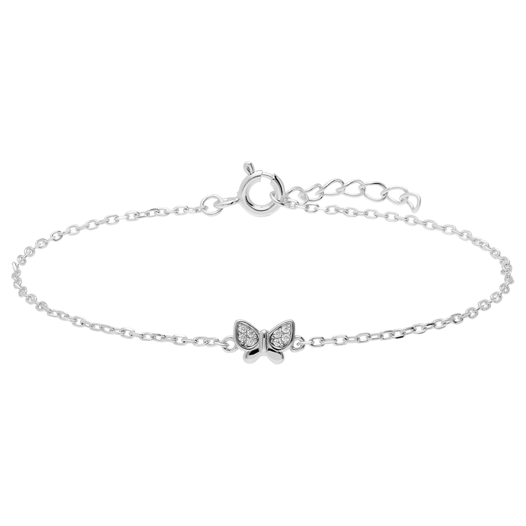 Silbernes Armband mit Schmetterling