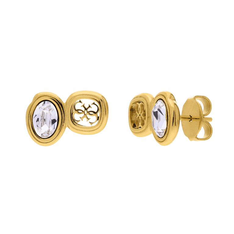 Guess Ohrstecker aus goldplattiertem Edelstahl mit Kristall für Damen