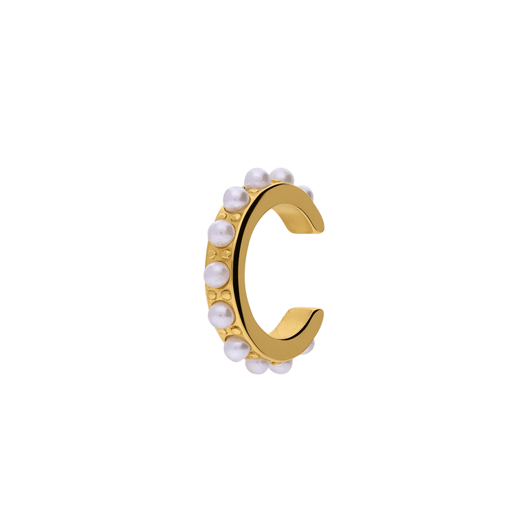 Stalen goldplated earcuff parel