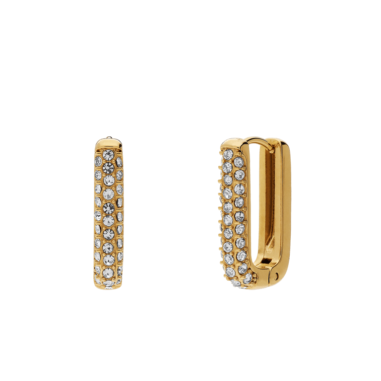 Stainless steel oorringen met kristal voor dames