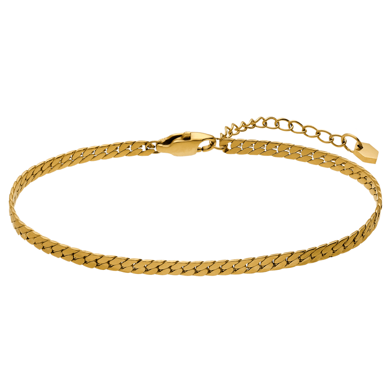 Stainless steel goldplated fantasiearmband voor dames