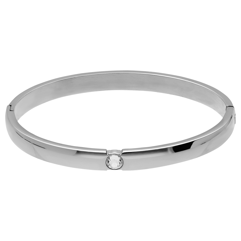 Stainless steel bangle met plating met zirkonia voor dames