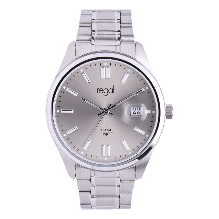 Moretime stainless steel herenhorloge zilver