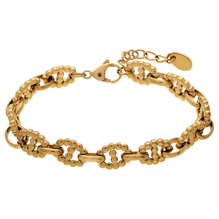 Edelstahl goldplattiertes Armband mit Fantasiekettengliedern