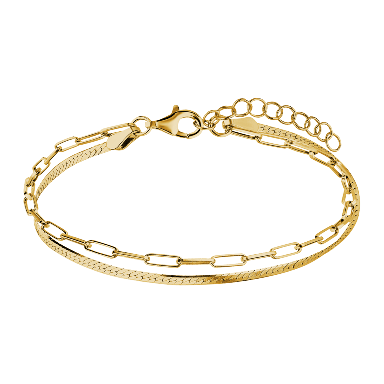 Zilveren goldplated armband voor dames