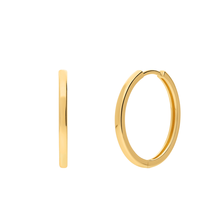 Zilveren goldplated oorringen met zirkonia voor dames