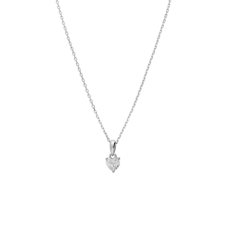 Zilveren ketting met hanger met zirkonia voor dames